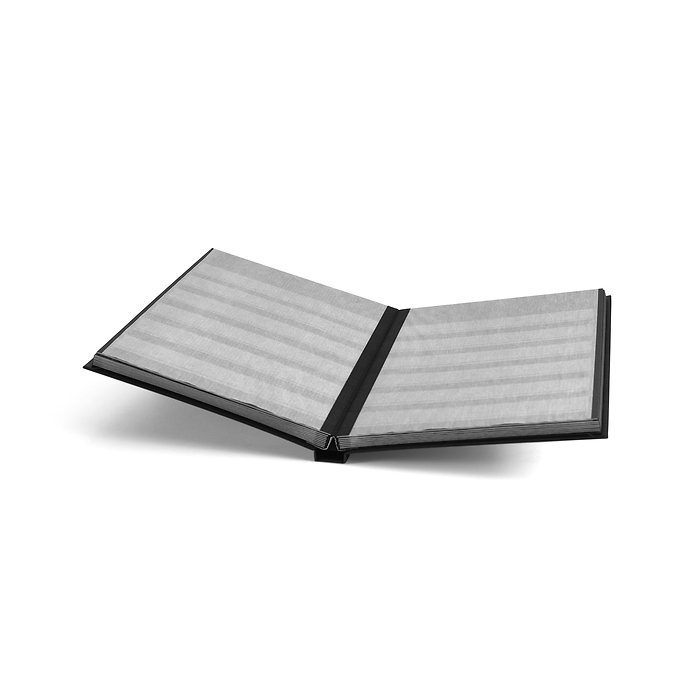 Basic Einsteckbuch, DIN A5, 32 schwarze Seiten, unwattierter Einband, schwarz