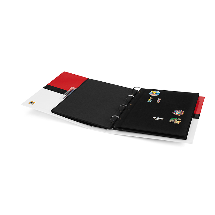 Tafeln für Pin-Album mit schwarzem Samtbezug, 4er-Pack