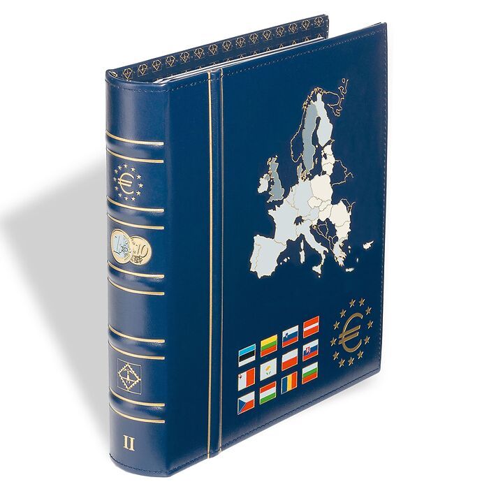Münzalbum VISTA, für Euros 'Die neuen Länder' Band 2, inkl.Schutzkassette, blau