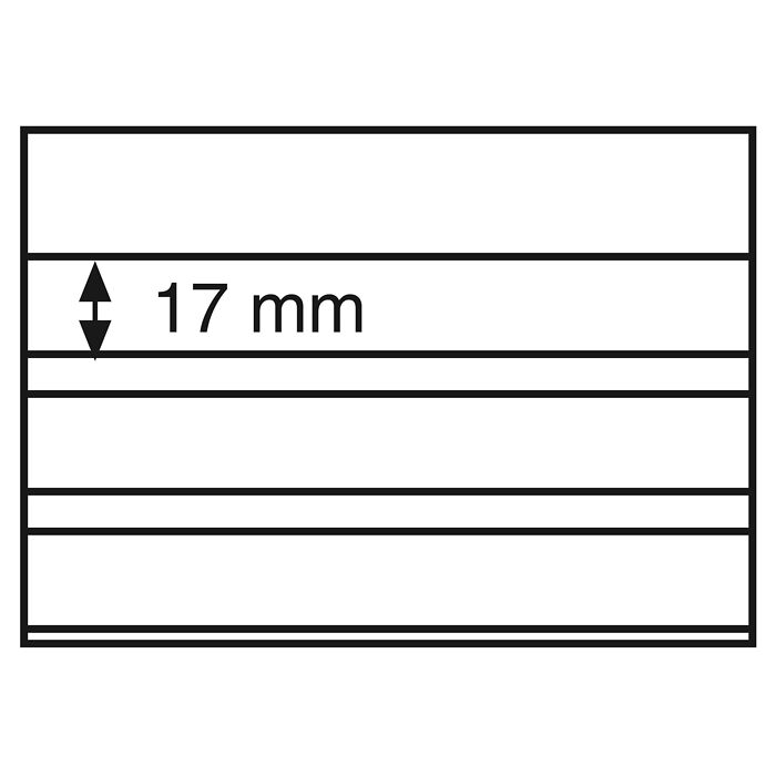 Einsteckkarten Standard PVC 158x113 mm, 3klare Streifen mit schw. Karton, 100er-Pack