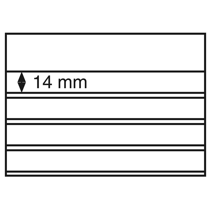 Einsteckkarten, 4 klare Streifen mit Deckblatt ,100er Pack,  158x113 mm (PVC)