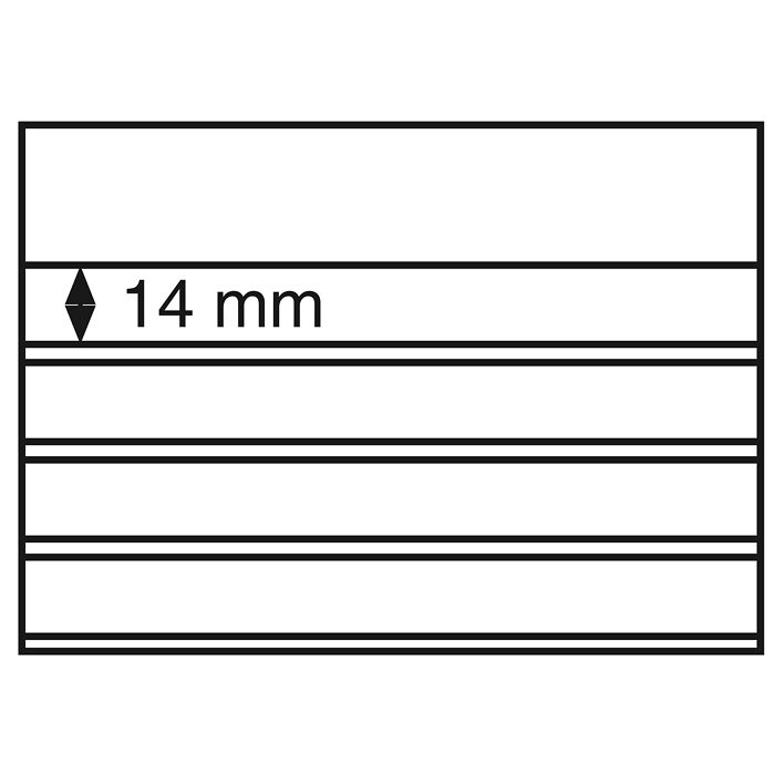 Einsteckkarten Standard PVC 158x113 mm, 4 klare Streifen mit schw. Karton, 100er-Pack