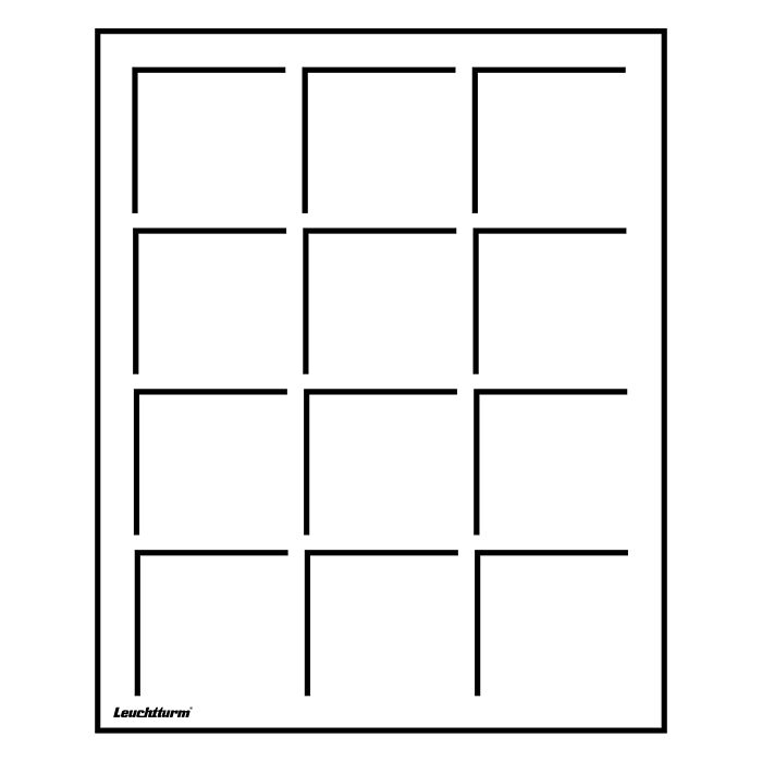 Tab Münztableau S für 12 Münzen bis 50 mm Ø, blau, 2er Pack