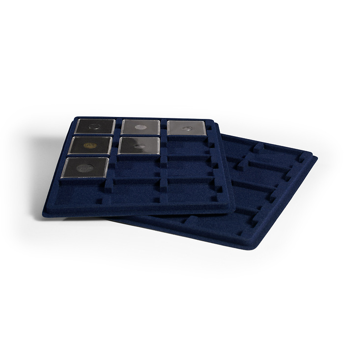 Tab Münztableau S für 12 Münzen bis 50 mm Ø, blau, 2er Pack