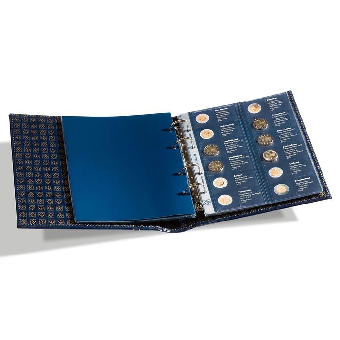 Münzalbum Classic-OPTIMA,'Europas 2-Euro-Gedenkmünzen'inkl.Schutzkassette , blau, Band 1
