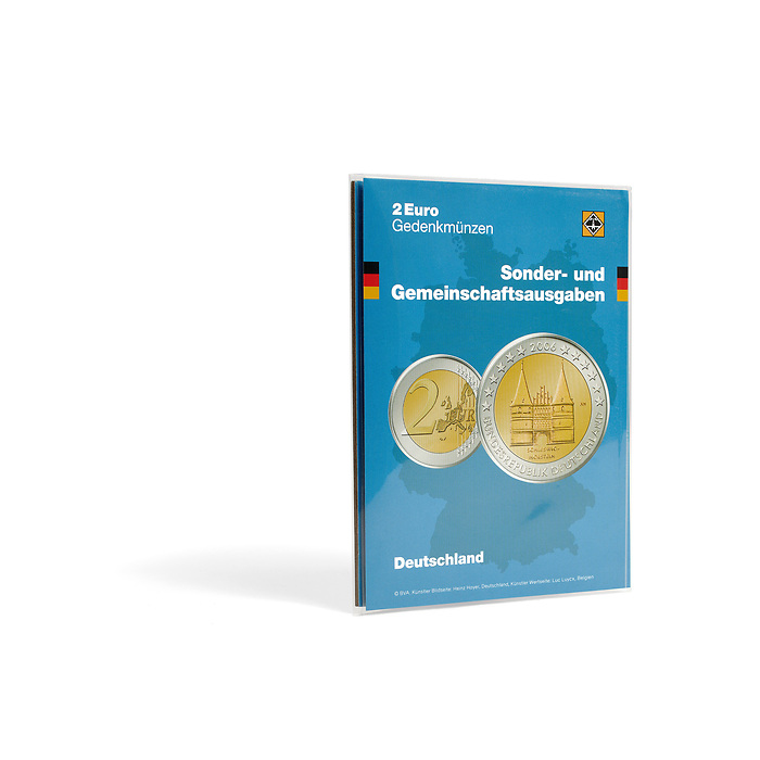 Münzkarte für deutsche 2-Euro-Gedenkmünze, neutral