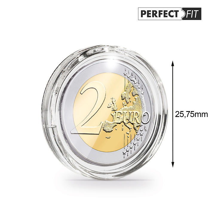 Ultra Perfect Fit Münzkapseln für 2 Euro (25,75 mm), 10er-Pack