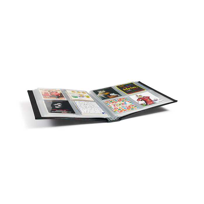 Konvolut 4C Album für 400 Postkarten, schwarz