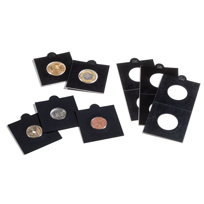 Münzrähmchen MATRIX, schwarz,  Innendurchmesser 17,5 mm, selbstklebend, 1.000er-Pack