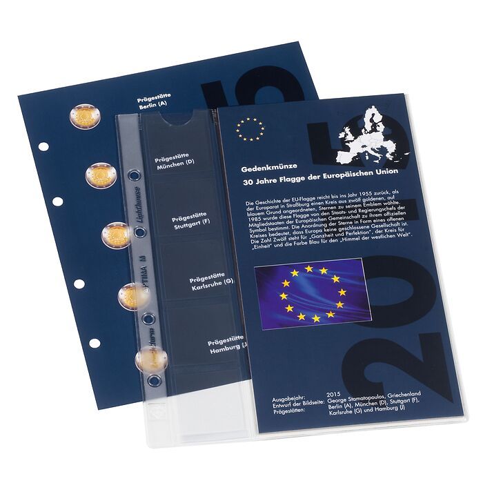 Nachtrag 2015 für Classic-Album für dt. 2 Euro-Gedenkmünzen'30 Jahre europäische Flagge'