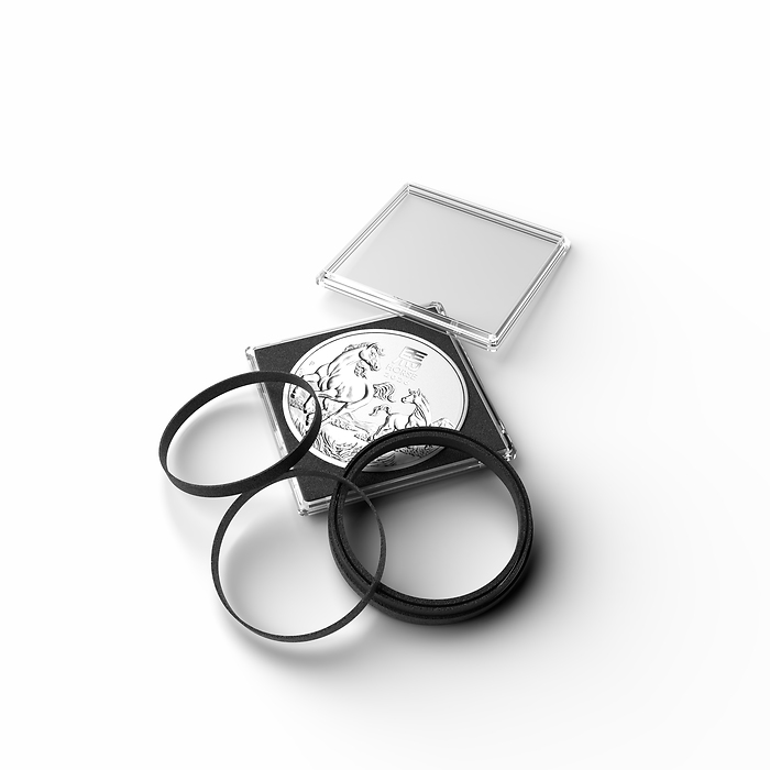 Quadrum XL Münzkapseln 42 – 58 mm, 5er Pack