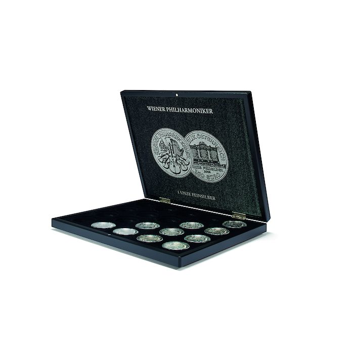 Münzkassette VOLTERRA für 20 Silbermünzen „Wiener Philharmoniker“ in Kapseln