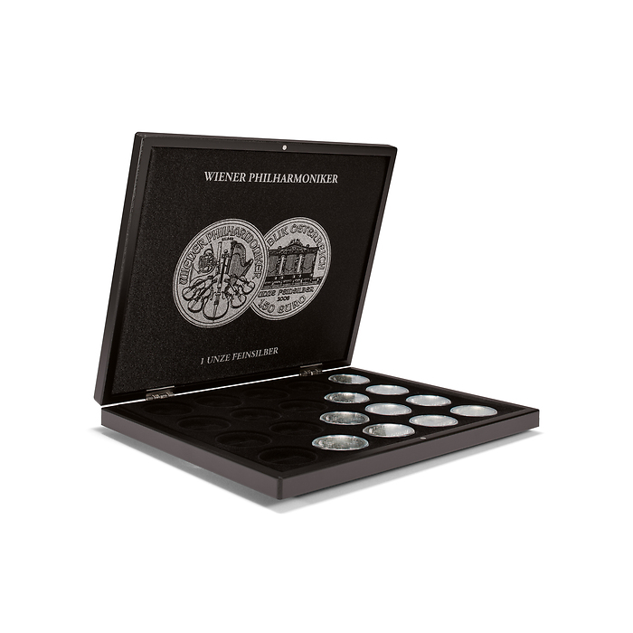 Volterra Uno - Münzkassette für 20 Silbermünzen „Wiener Philharmoniker“ in Kapseln