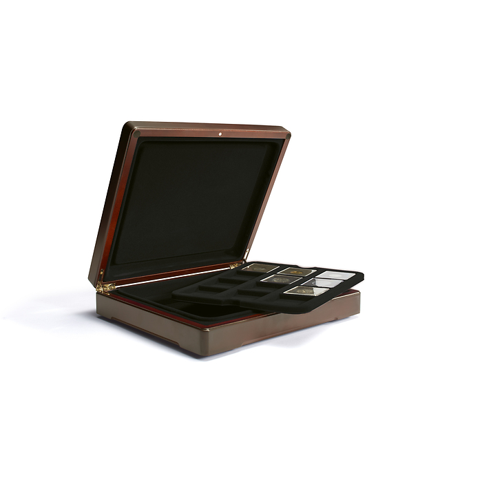 Mazzola Münzkassetten für bis zu 24 Quadrum Münzkapseln, schwarz