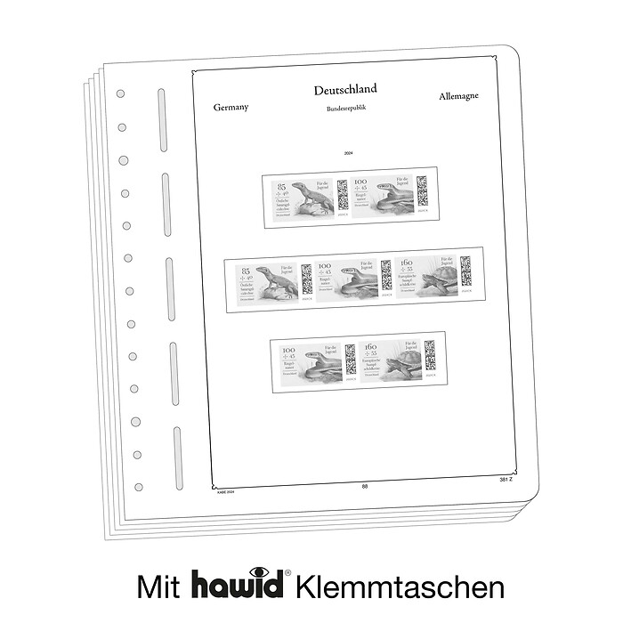 Leuchtturm Vordruckblätter mit Klemmtaschen Deutschland Zusammendrucke 2011-2025