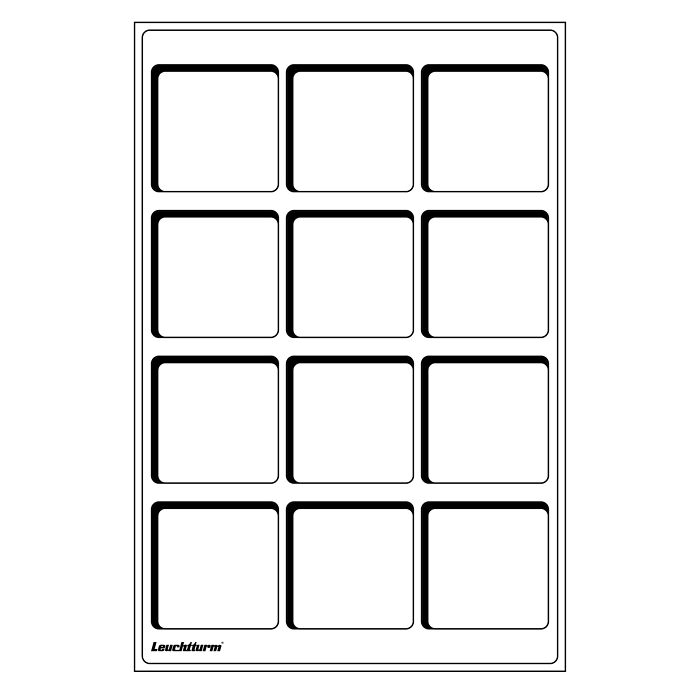 Tab Münztableau L mit 12 eckigen Fächern (67 mm), blau, 2er  Pack