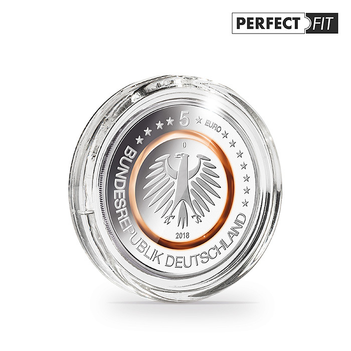 Ultra Perfect Fit Münzkapseln für deutsche 5 Euro (27,25 mm), 100er Pack