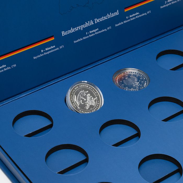 Münzkassette Lucca für 20 dt. 20-Euro-Gedenkmünzen in Kapseln