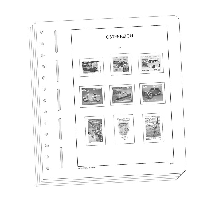 Leuchtturm Nachtrag mit Klemmtaschen Österreich 2020