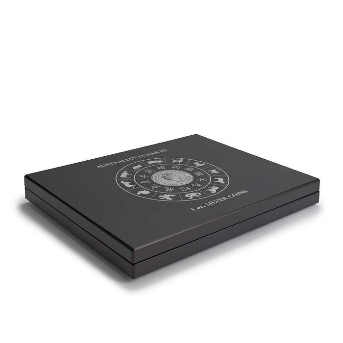 Volterra Uno - Münzkassette für 12 Silbermünzen „Lunar III“ in Originalkapseln