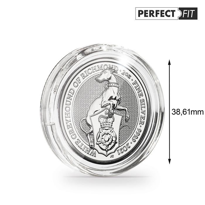 Ultra Perfect Fit Münzkapseln für 2 oz. Queen's Beasts Silver (38,61 mm), 10er-Pack