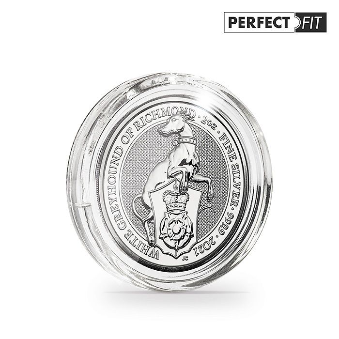 Münzkapseln ULTRA Perfect Fit  für 2 oz. Queen's Beasts Silver (38,61 mm), 100er-Pack
