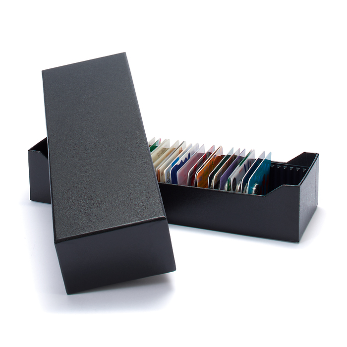 Logik Archivbox für 40 Goldbarren im Blister oder Coin Cards, Querformat, schwarz