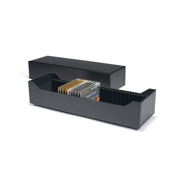 Logik Archivbox für 40 Goldbarren im Blister oder Coin Cards, Querformat, schwarz