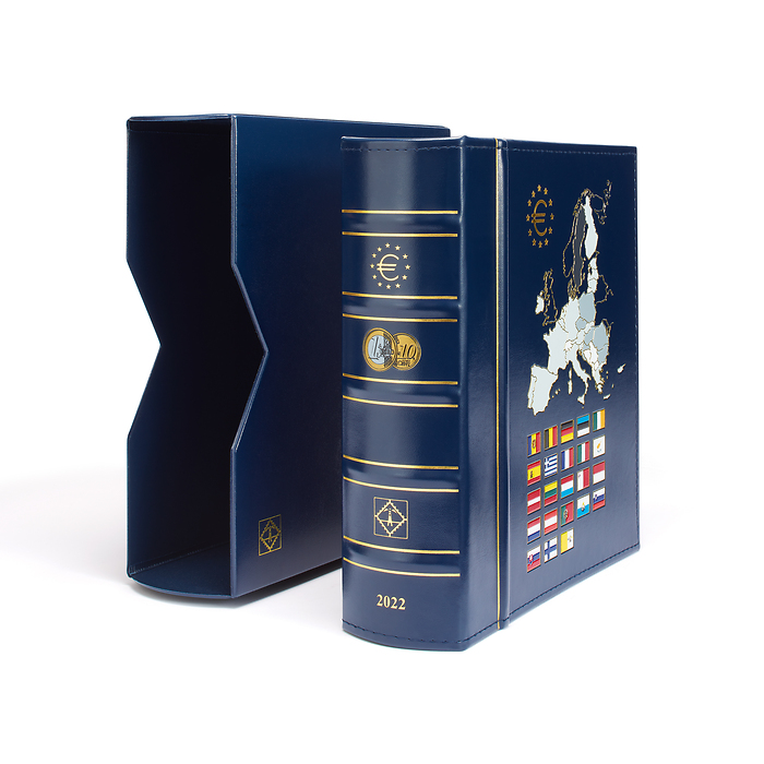Vista Münzalbum, Euro-Jahrgang 2022, inkl. Schutzkassette, blau