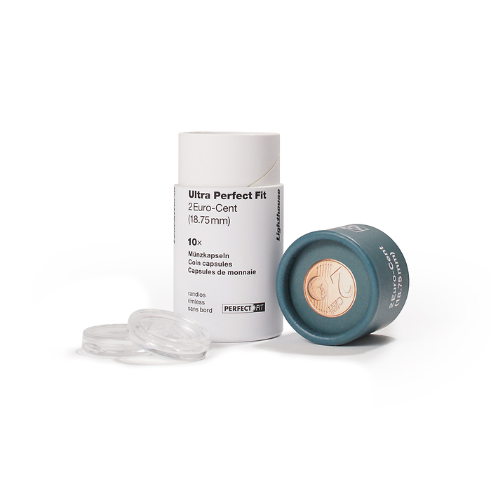 Ultra Perfect Fit Münzkapseln für 2 Euro-Cent (18,75 mm), 10er-Pack