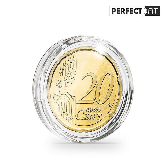 Münzkapseln ULTRA Perfect Fit  für 20 Euro-Cent (22,25 mm),  10er-Pack