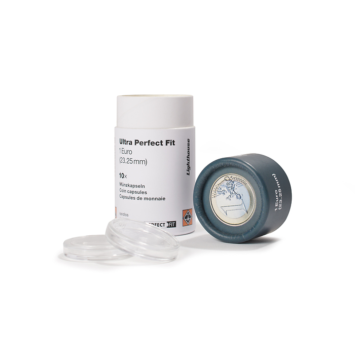 Ultra Perfect Fit Münzkapseln für 1 Euro (23,25 mm), 10er-Pack