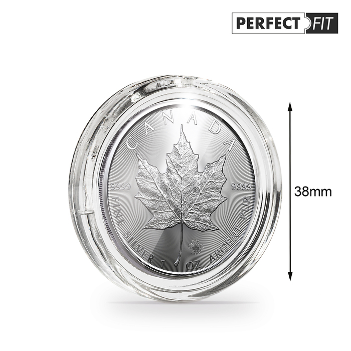 Ultra Perfect Fit Münzkapseln für 1 oz. Maple Leaf Silber (38,00 mm), 10er-Pack