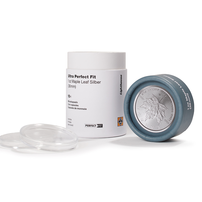 Ultra Perfect Fit Münzkapseln für 1 oz. Maple Leaf Silber (38,00 mm), 10er-Pack