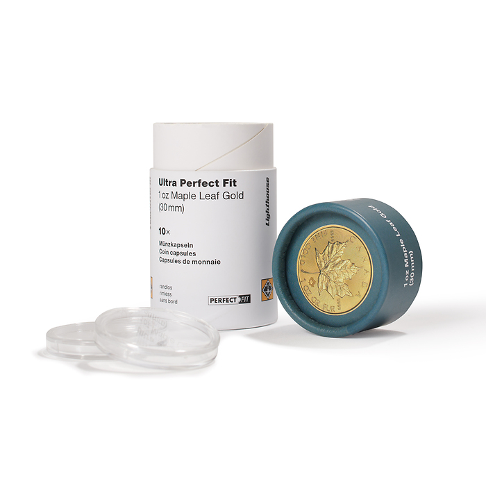Ultra Perfect Fit Münzkapseln  für 1 oz. Maple Leaf Gold (30,00 mm), 10er-Pack