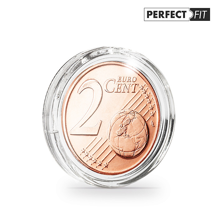 Münzkapseln Ultra Perfect Fit für 2 Euro-Cent (18,75 mm), 100er-Pack