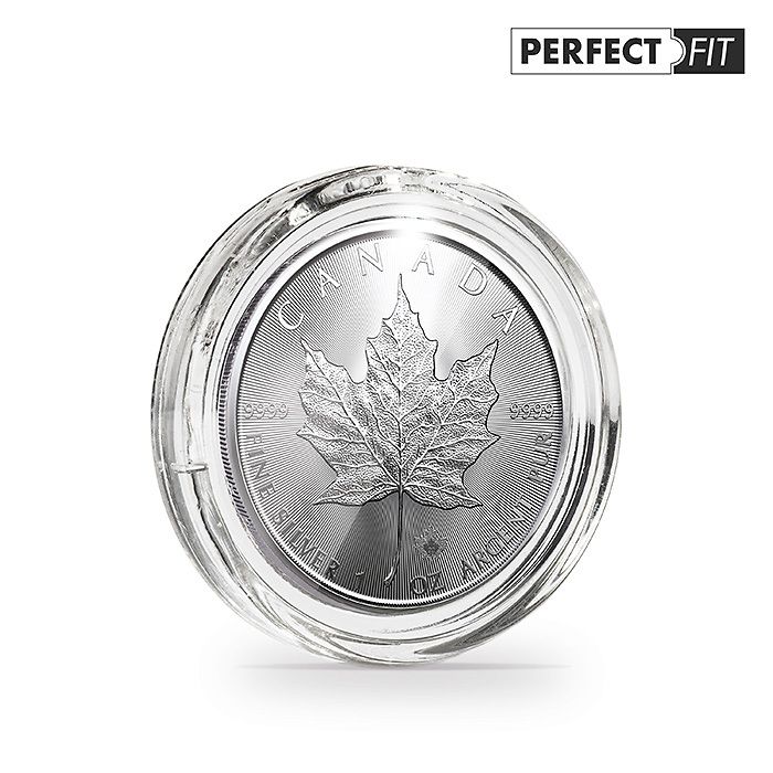 Münzkapseln ULTRA Perfect Fit  für 1 oz. Maple Leaf Silber (38,00 mm), 100er-Pack