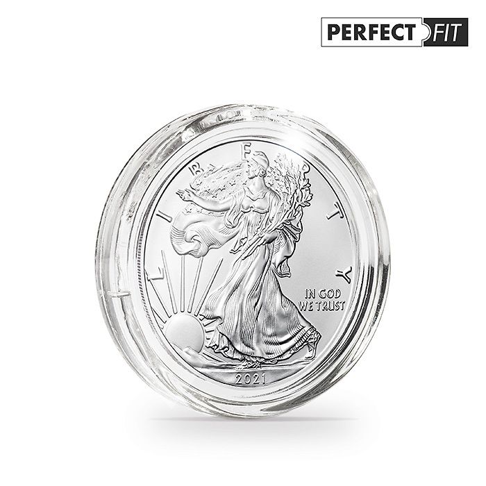 Münzkapseln ULTRA Perfect Fit  für 1 oz. Silber 40,6 mm(z.B.American Eagle), 100er-Pack