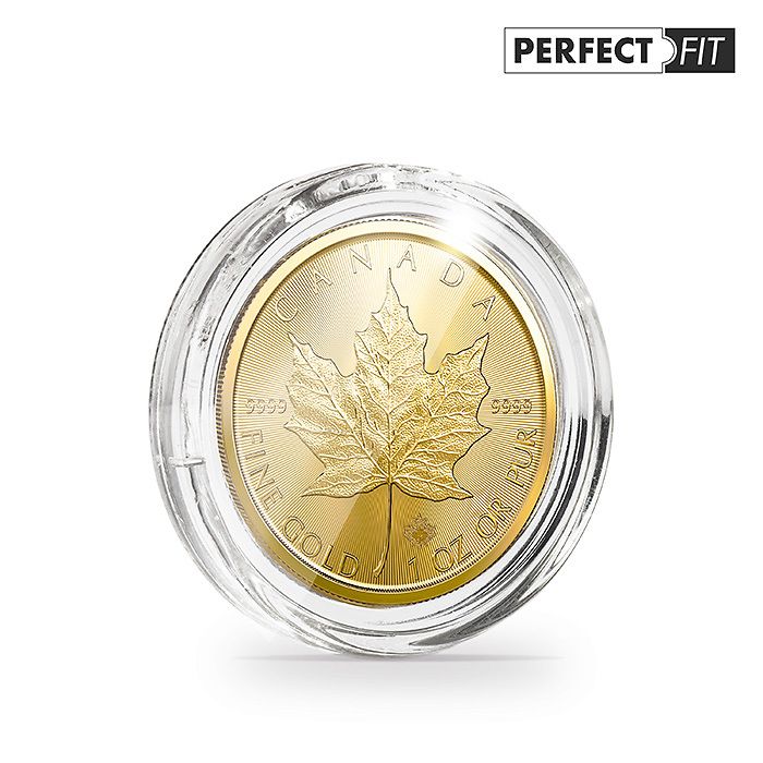 Münzkapseln ULTRA Perfect Fit für 1 oz. Maple Leaf Gold (30,00 mm), 100er-Pack