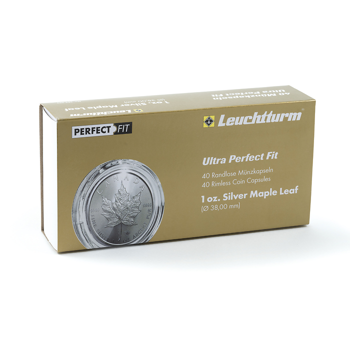 Ultra Perfect Fit Münzkapseln  für 1 oz. Maple Leaf Silber (38,00 mm), 40er-Pack
