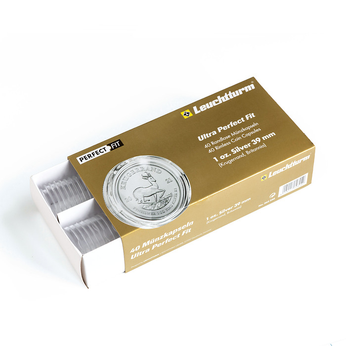 Ultra Perfect Fit Münzkapseln  für 1oz. Silber 39 mm(z.B. Krügerrand, Britannia), 40er-Pac
