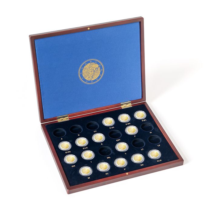 Volterra Uno - Münzkassette für 23 x 2 Euro Münzen 2022 „Erasmus' in Kapseln