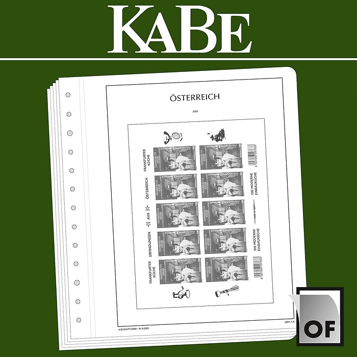KABE OF-Nachtrag Österreich -Kleinbogen 2021