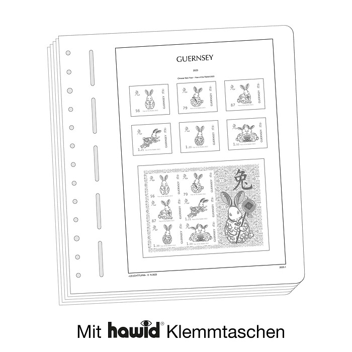 Leuchtturm Nachtrag mit Klemmtaschen Guernsey 2021