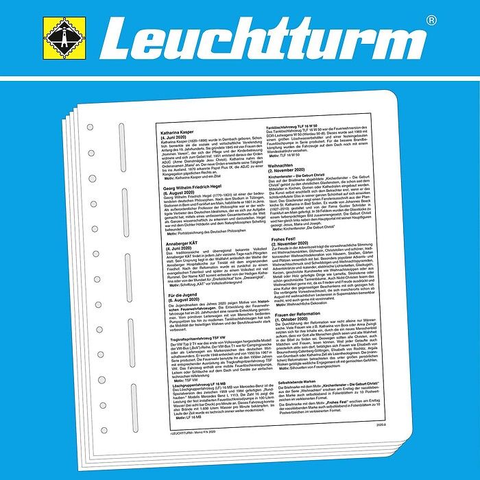 LEUCHTTURM MEMO-Blätter Deutschland 2020-2022