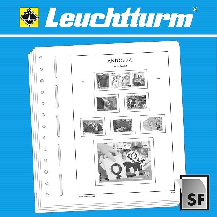 Leuchtturm Vordruckblätter mit Klemmtaschen Andorra spanisch, 2020-2025