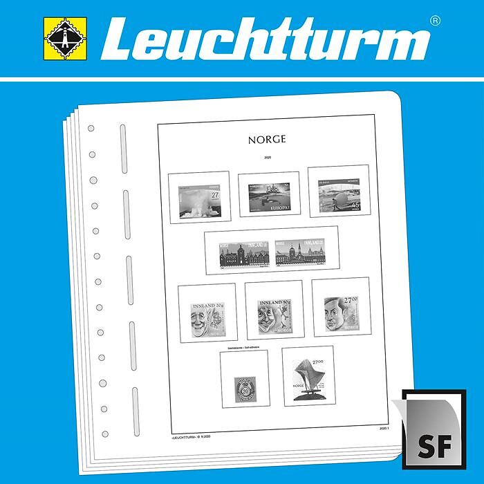 Leuchtturm Vordruckblätter mit Klemmtaschen Norwegen 2020-2025