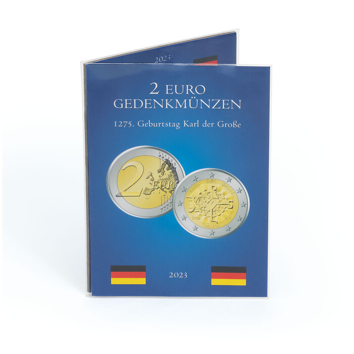 Münzkarte für 5 dt. 2-Euro-Gedenkmünzen „1275. Geburtstag Karl der Große“ (Jg. 2023)
