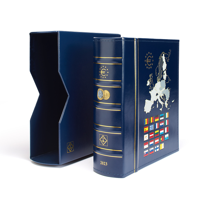 Vista Münzalbum, Euro-Jahrgang 2023, inkl. Schutzkassette, blau