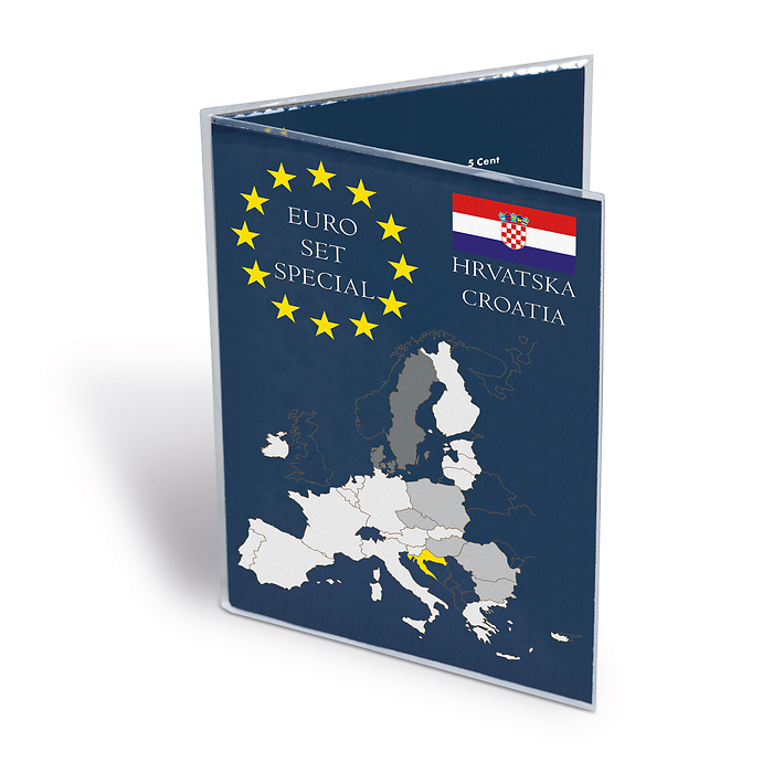 Münzkarte für 1 Euro-Kursmünzensatz Kroatien